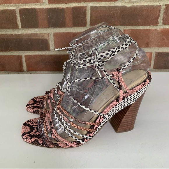 Jessica Simpson Women's Milaye Block Heel Sandals Mauve Combo Size US 8 M - Picture 4 of 8